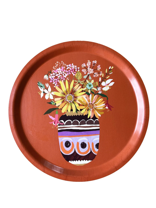 wildflower small round tray