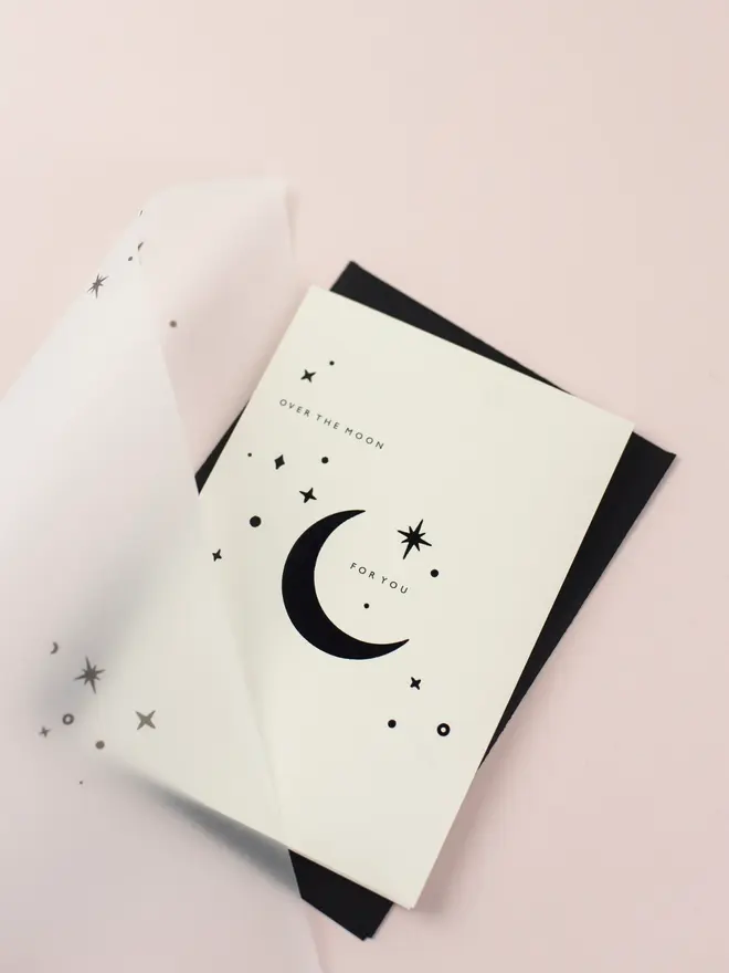 'Over The Moon For You' Greeting Card