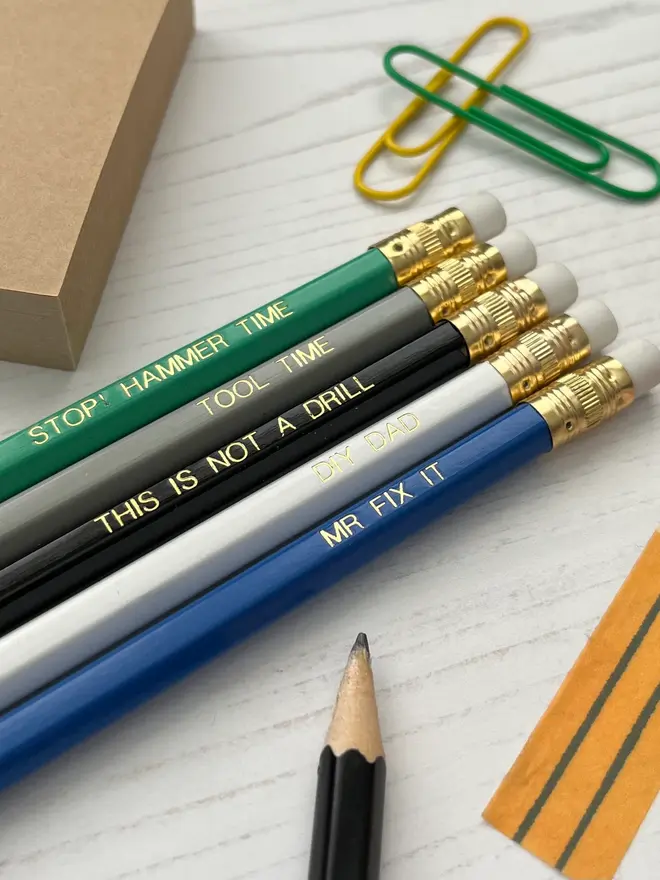 DIY Inspired Father's Day Pencil (Set Of 5)