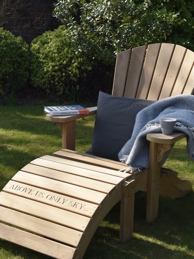 Personalised Oak Sun Lounger 