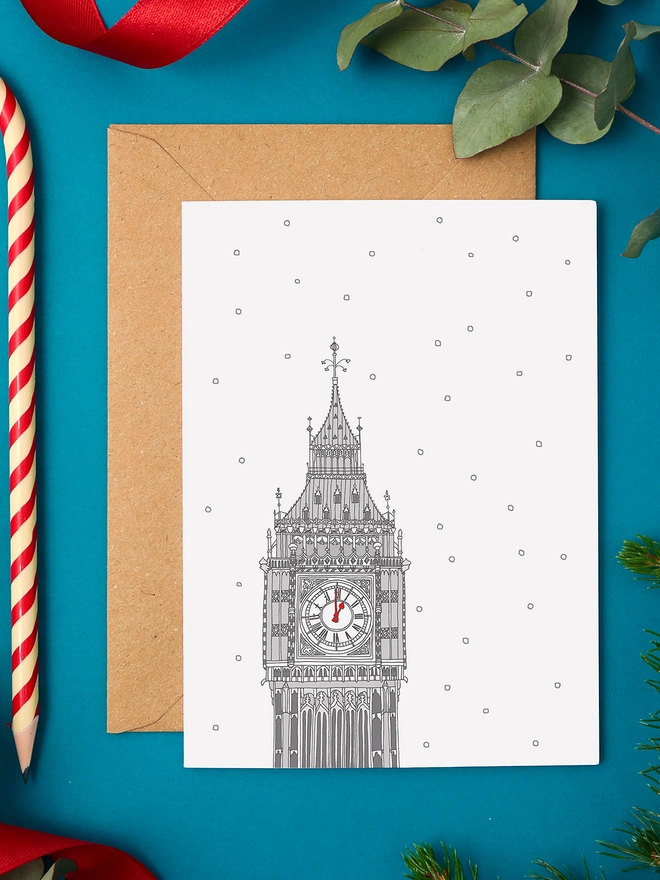 Christmas Card Featuring London's Iconic Big Ben