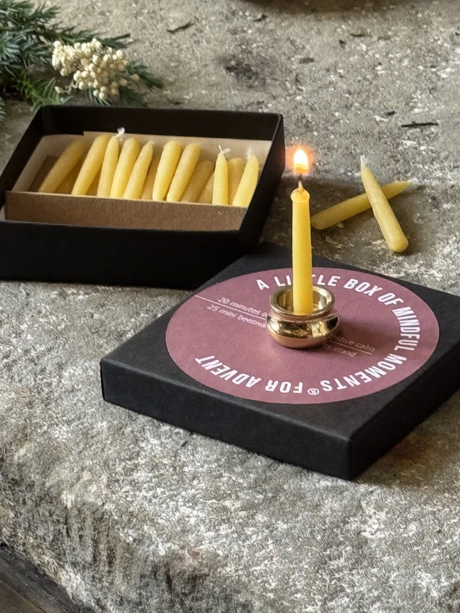 mindful moments advent calendar candles holly and modo