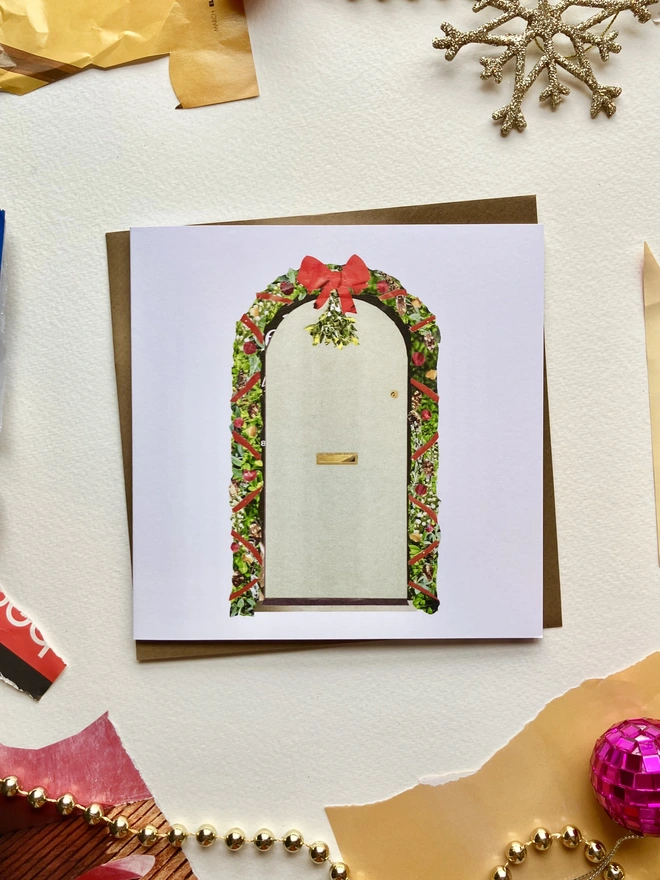 green door christmas card