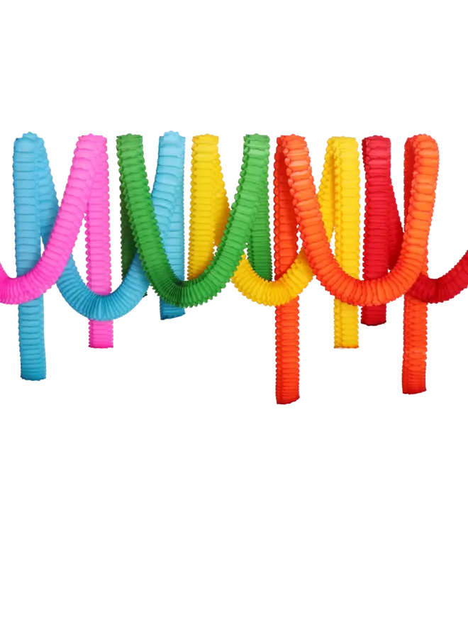 Streamer Rainbow Garland (Set Of 4, 6)