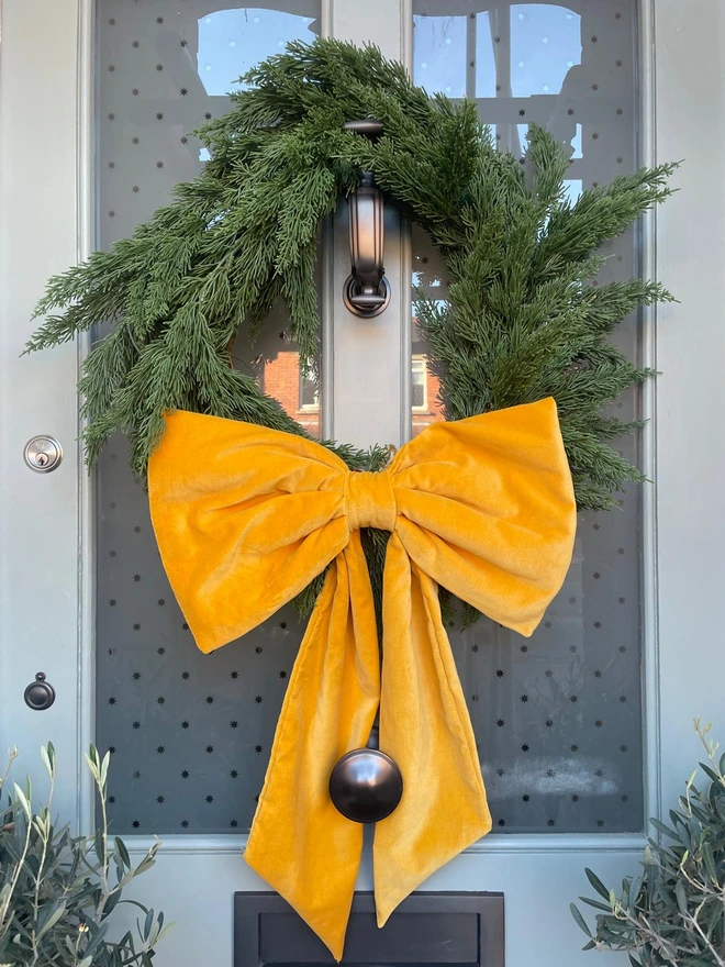 Yellow Velvet Bow