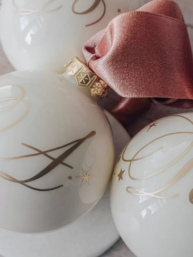 Luxury Alphabet Christmas Baubles