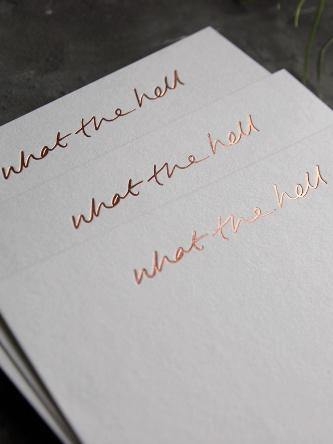 'What The Hell' Notecard Pack of 8