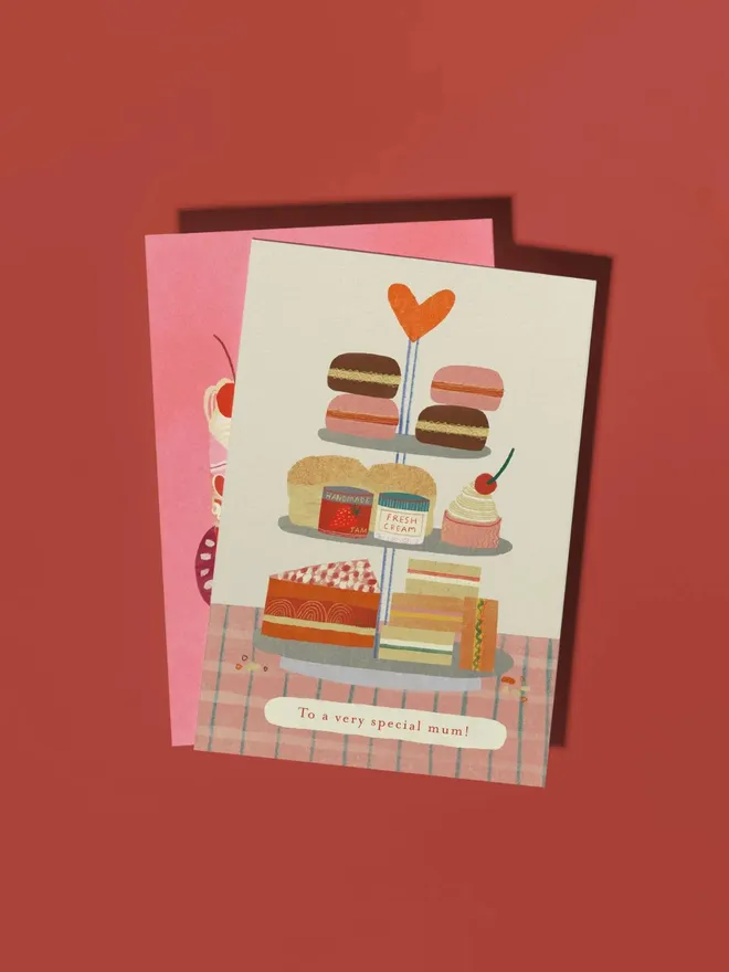 Afternoon Tea Card for Mum Illustrated Card