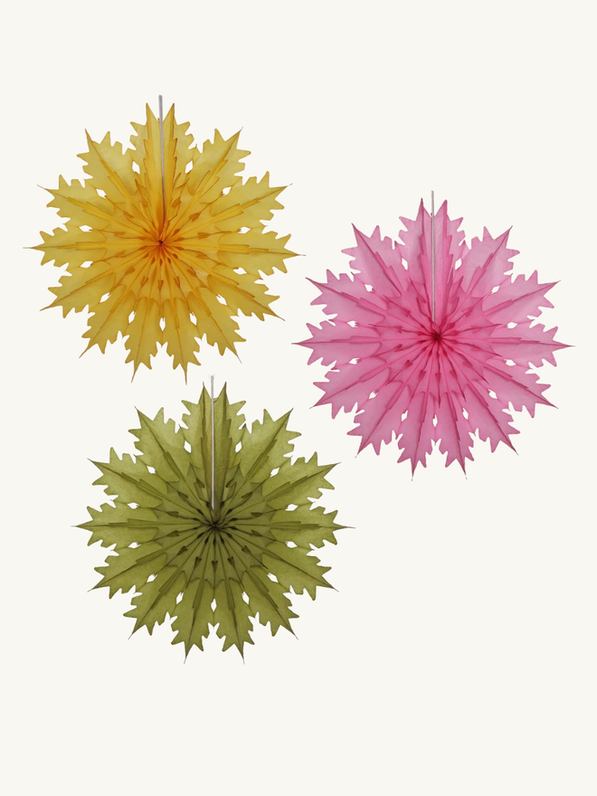 Snowflake fan Christmas decoration paper 