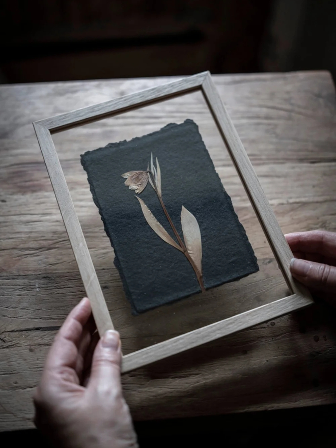pressed flower framed artwork