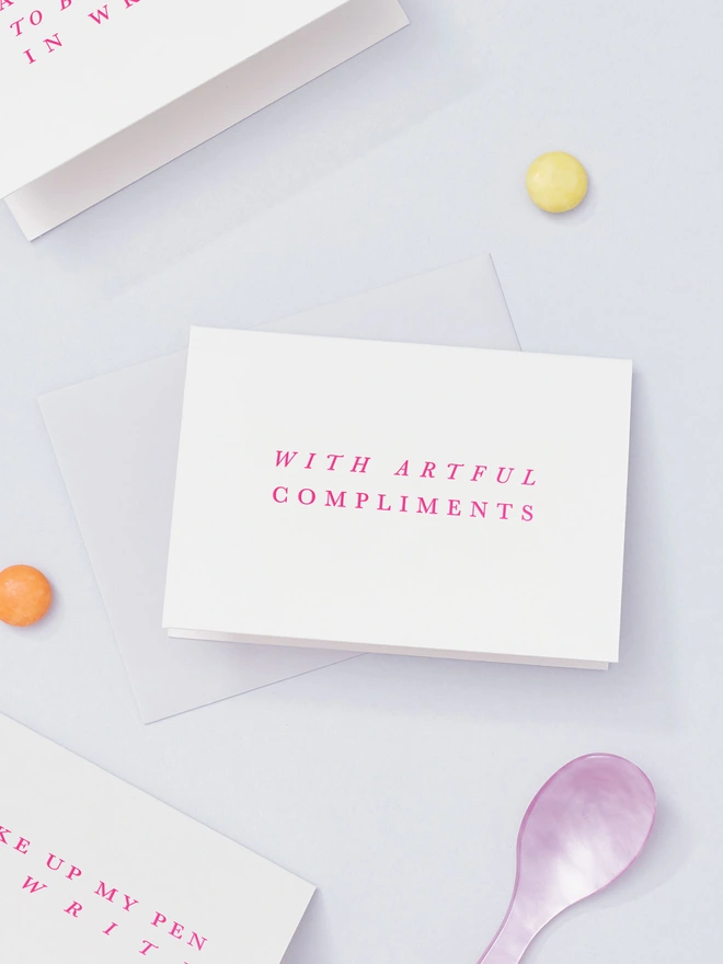 ‘Artful-Compliments’-Pink-Mini-Card-MC-ARTFUL-PK