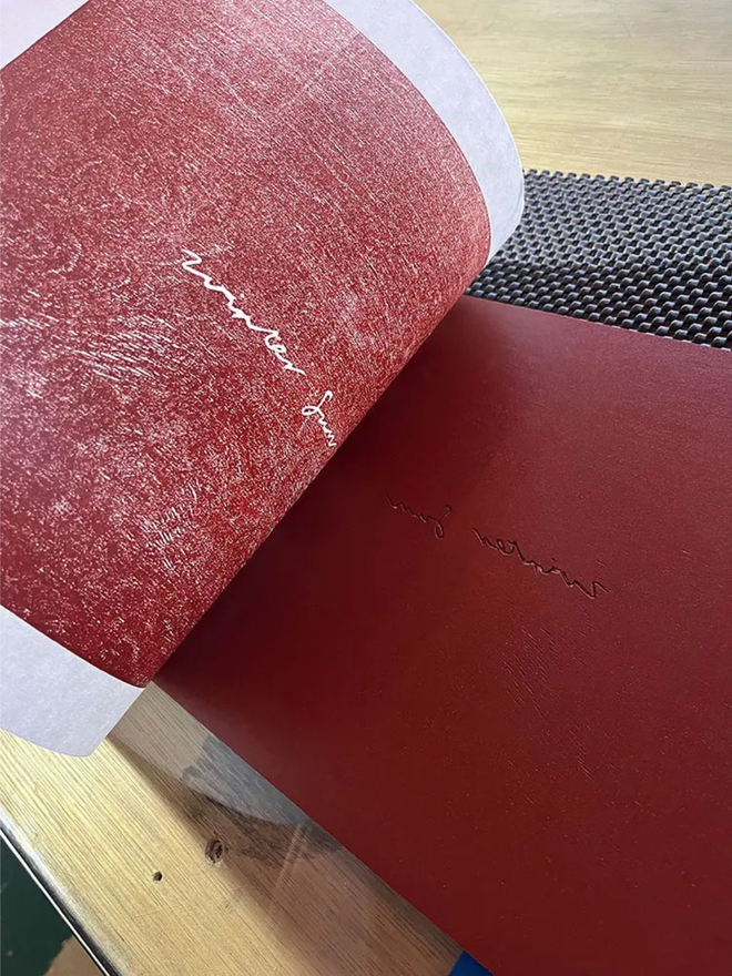 'Winter Sun': print pull from the woodcut