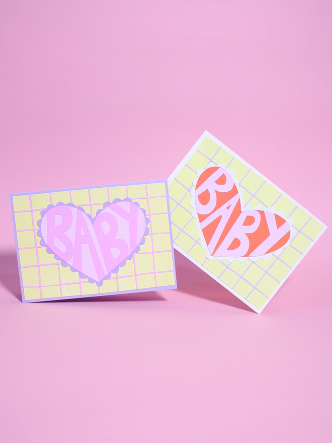 'Baby' Collaged Card