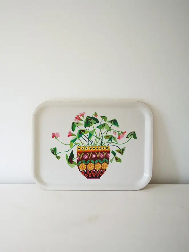 rectangular oxalis floral tray
