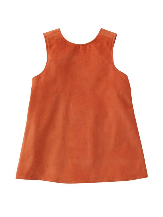 kids' fox pinafore dress back