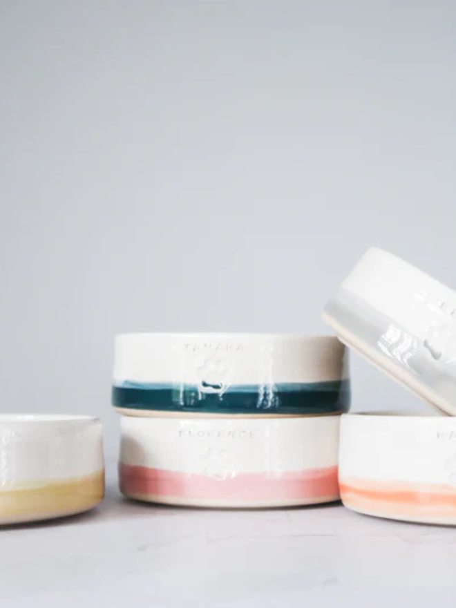 Personalised Two Tone Pet Dog Bowl