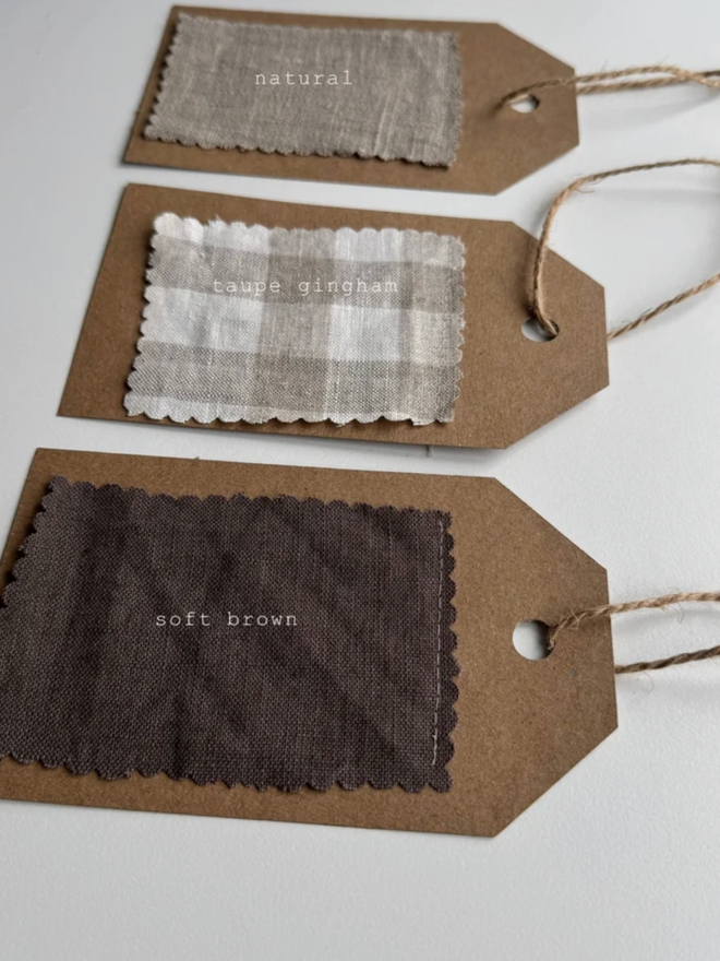 Linen Birthday Garland. A selection of colours.