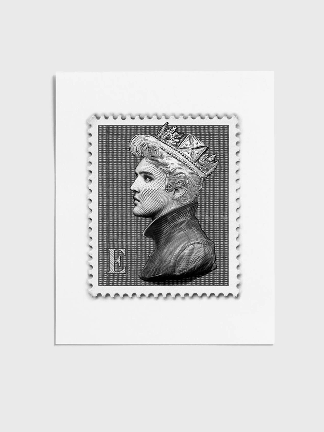 Limited Edition Elvis Monochrome Stamp - Unframed