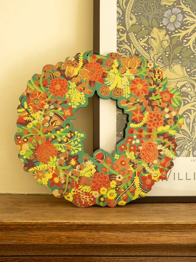 Christmas Foliage Cotton Board Wreath