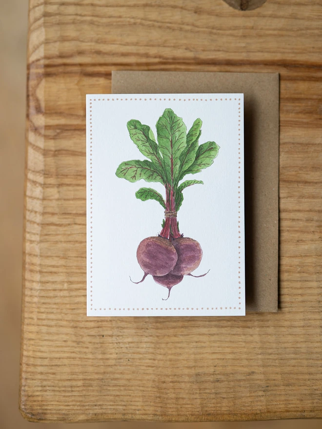 watercolour beetroot card