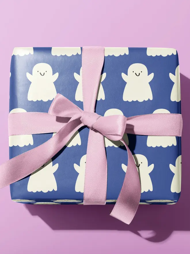 happy ghost wrapping paper