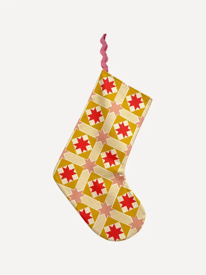 Phoebe Organic Printed Stocking, against a white background. 
