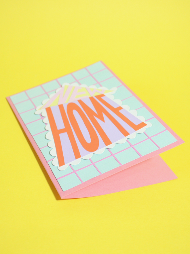 'New Home' Handmade Collaged Card