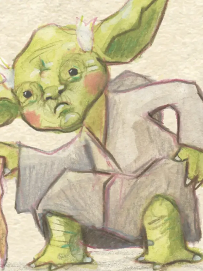 ancient and wise yoda star wars birthday card