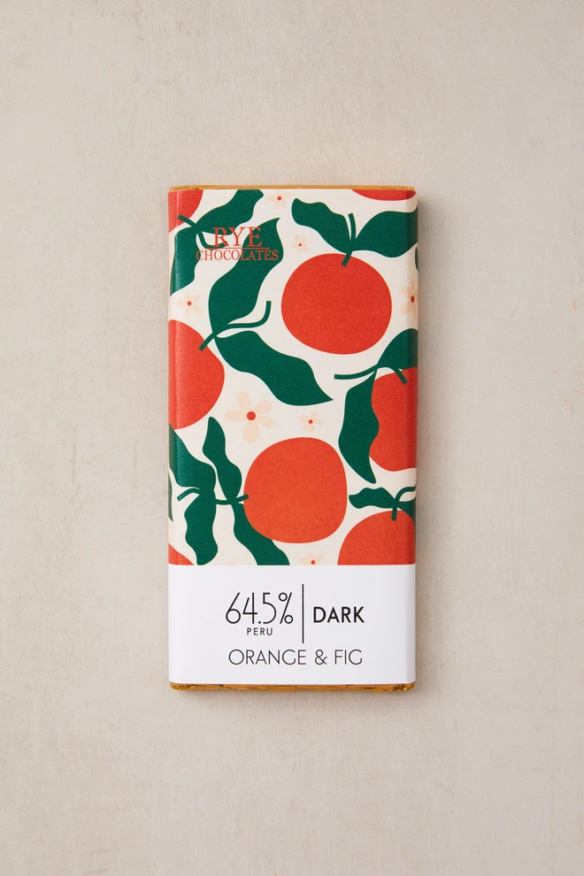 Orange and fig chocolate bar