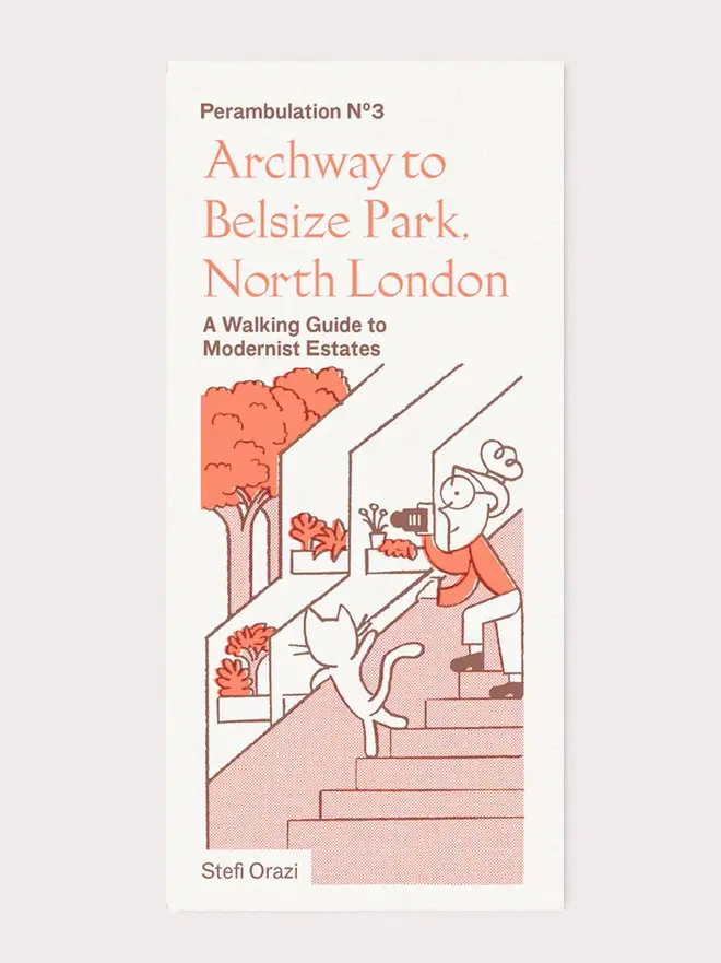 archway to belsize park london walking guide. a paper walking map of north london.