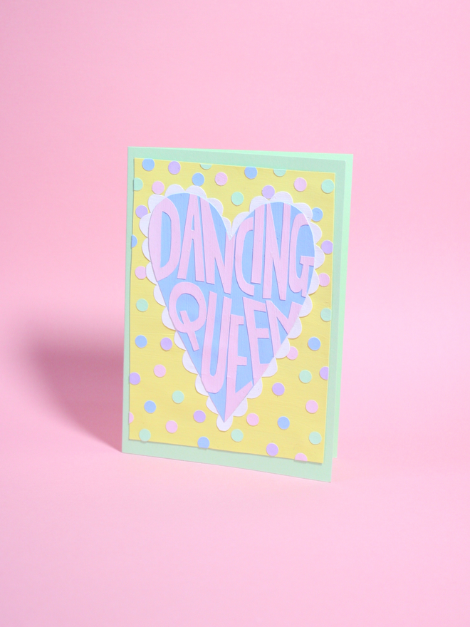 "Dancing Queen" Collaged Card