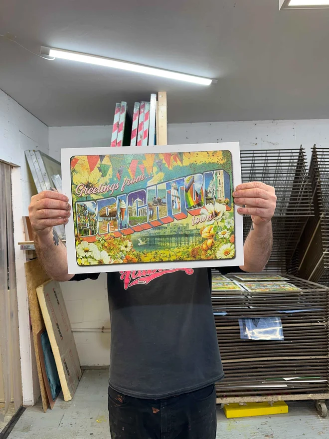 greetings from brighton postcard