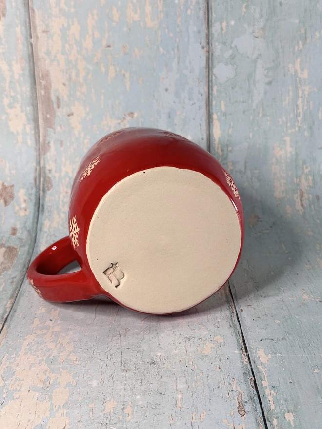 Red Christmas Hippo Mug