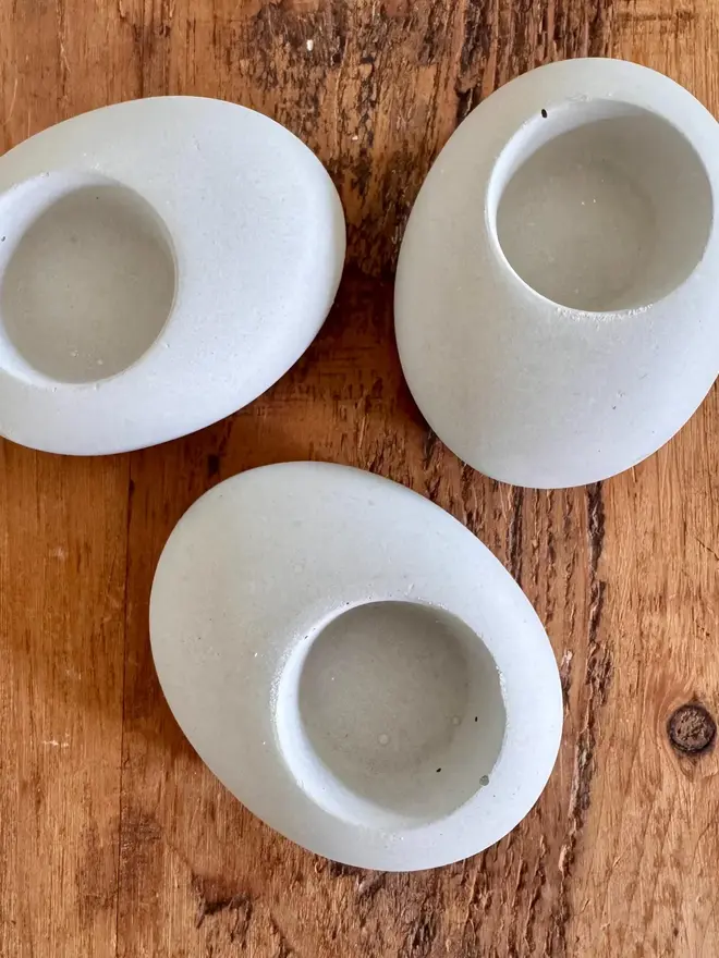 Pebble Concrete Tea Light Holders