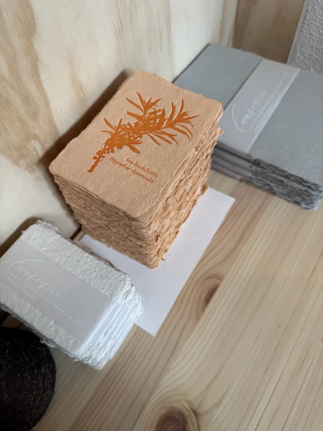 sea buckthorn letterpress print