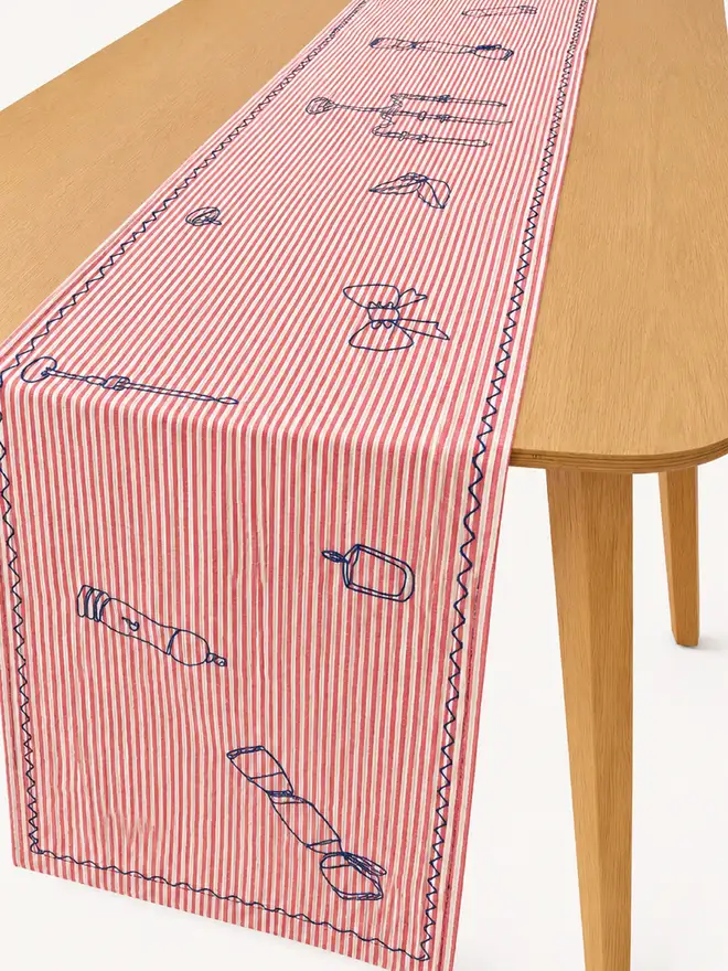 Red Stripe Table Runner