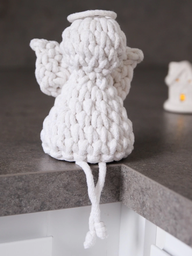 white hand crochet christmas angel