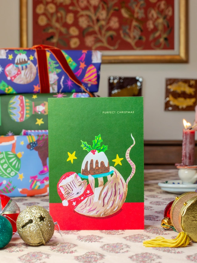 cat christmas card