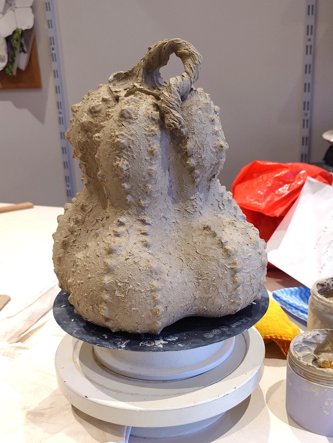Pumpkin Sculpture garden ceramics