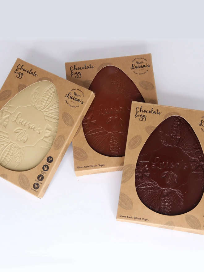 Artisan Vegan Chocolate Easter Eggs (Set Of 3)