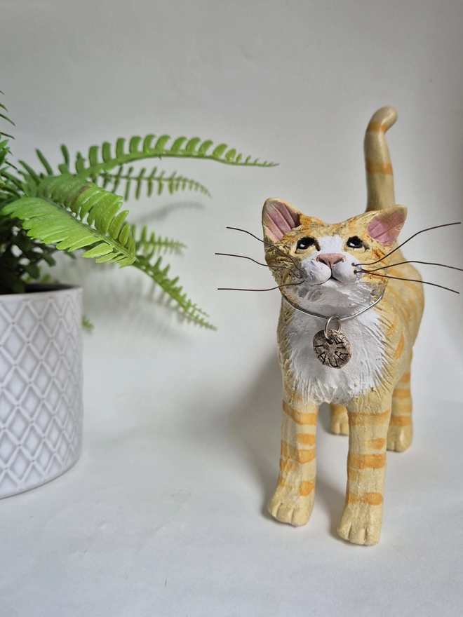 Ginger cat Sculpture 