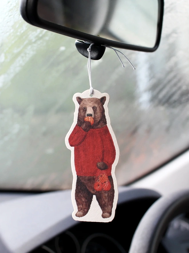 Orange Bear Air Freshener