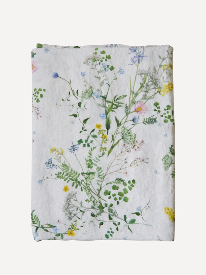 Spring Posy Floral Linen Tablecloth