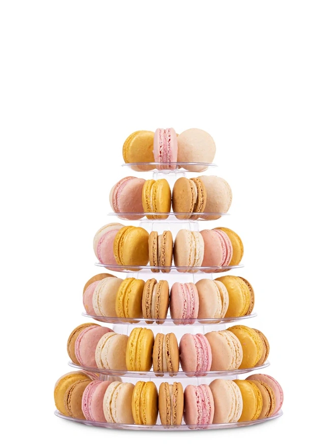 Golden Hues Macaron Tower