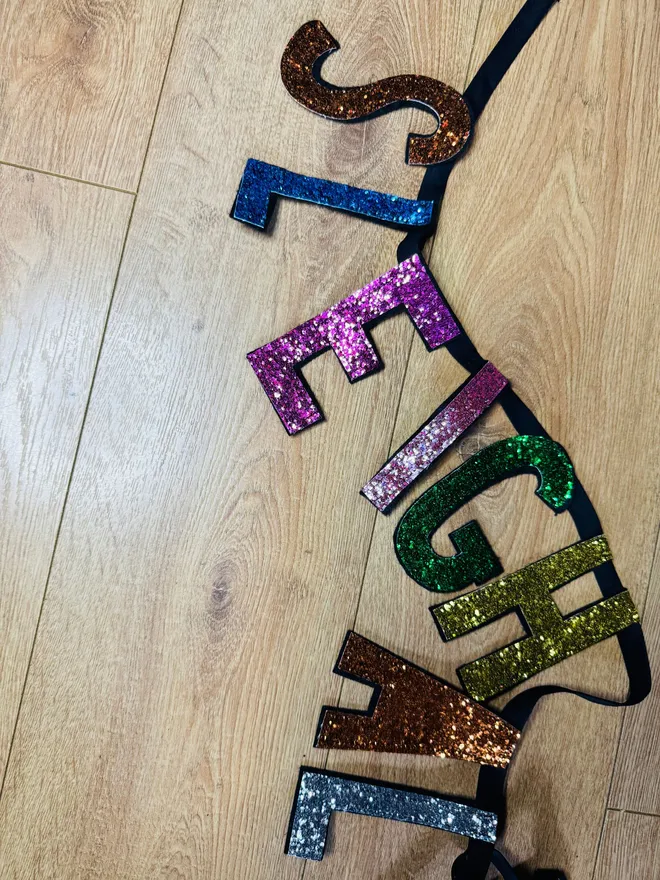 Glitter sign glitter bunting Christmas bunting merry Christmas Christmas garland glitter garland fire place garland