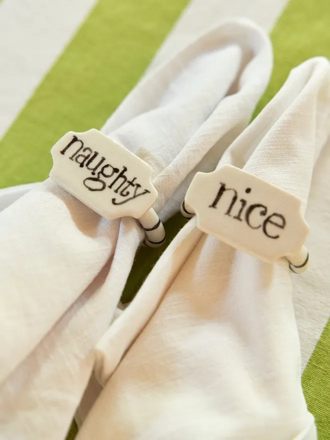 Ceramic Christmas Napkin Rings