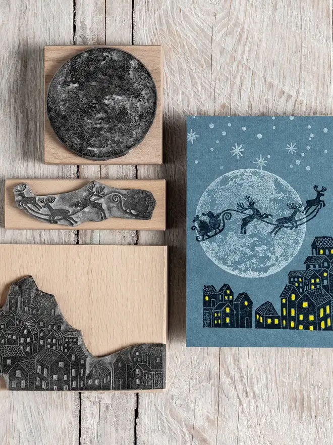 The Night Before Christmas Rubber Stamp