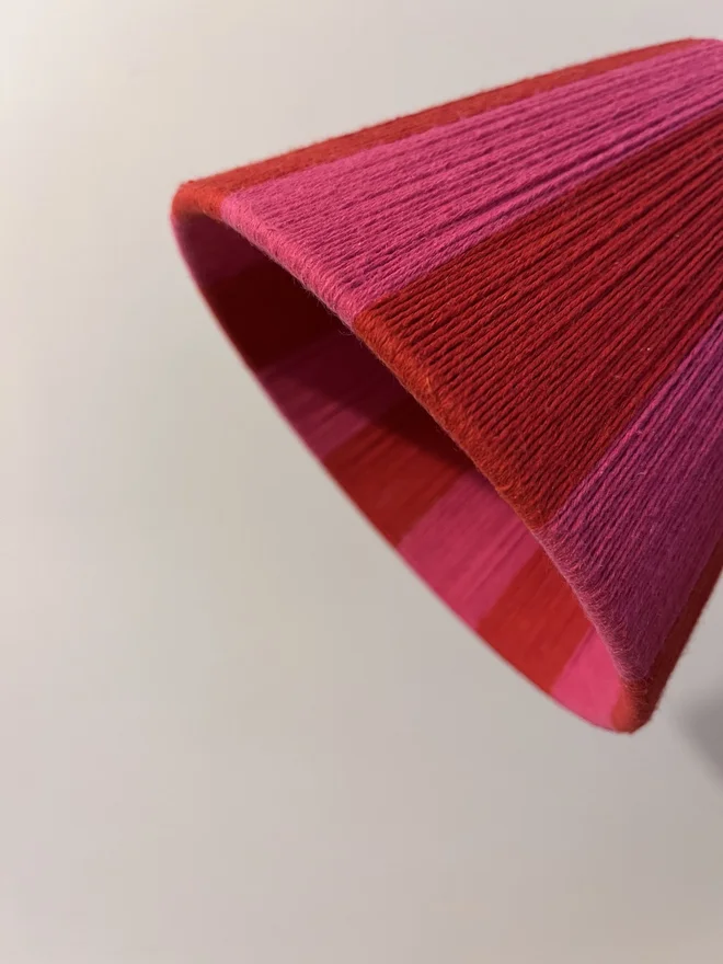 Crush The Clashing Red & Pink Stripe String Lampshade