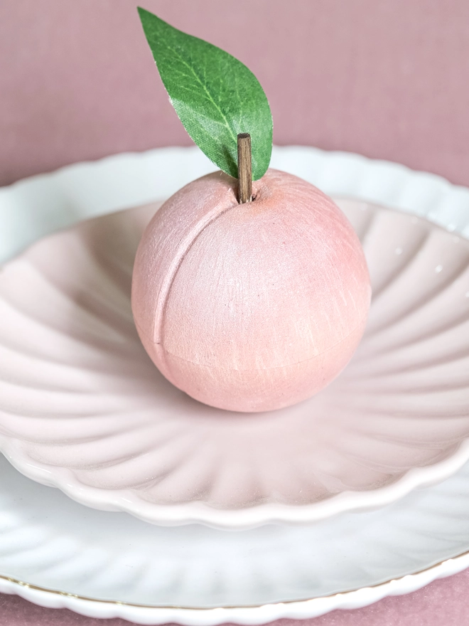 You're Peachy, wooden fruit