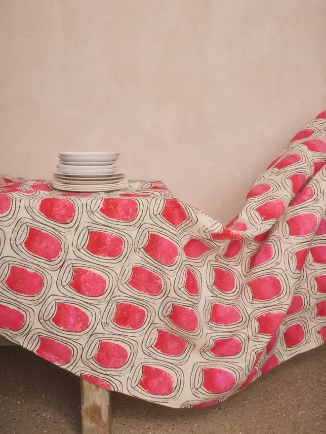 Airplane Windows Hand printed Tablecloth